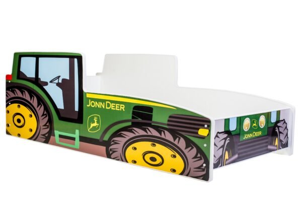 Vaikiška lova Farmi su čiužiniu 165 cm x 84 cm x 49 cm, žalias traktorius