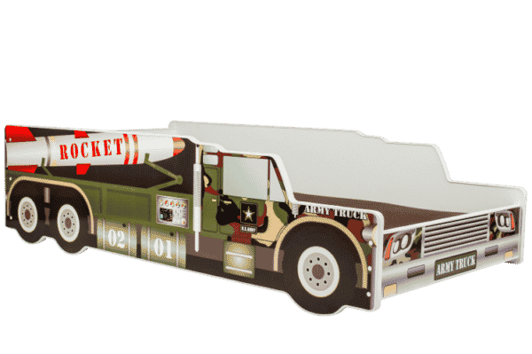 Vaikiška lova Riko su čiužiniu 146 cm x 74 cm x 38 cm, karinis sunkvežimis