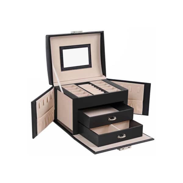 Rakinama papuošalų dėžutė JBC154B01, juoda