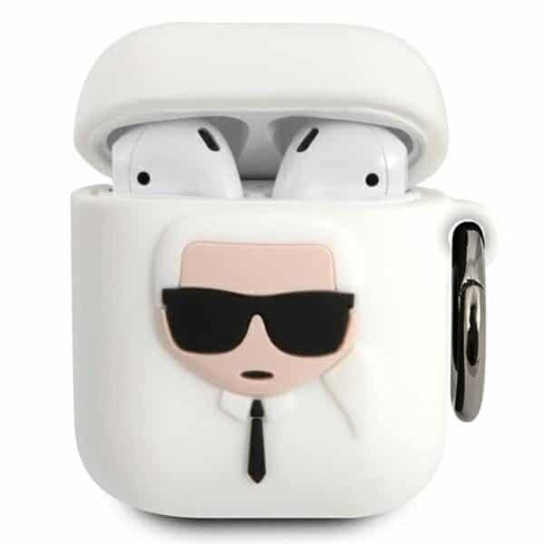 Karl Lagerfeld – „Apple Airpods“ dėklas (baltas)