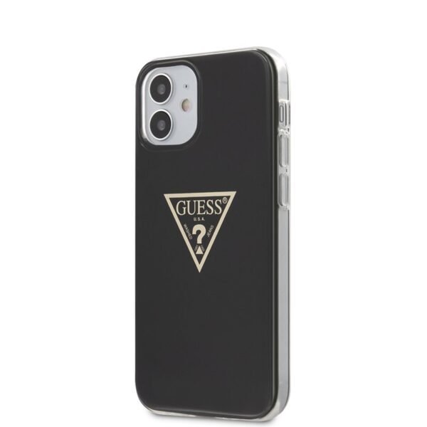 Guess Metallic Triange – iPhone 12 Mini dėklas (juodas)