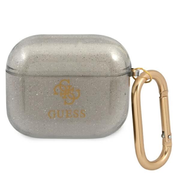 Guess 4G Glitter – Airpods 3 dėklas (juodas)