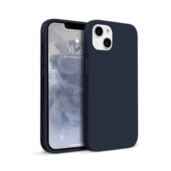 „Crong Color Cover“ skystas silikoninis dėklas, skirtas „iPhone 13“ (tamsiai mėlynas)