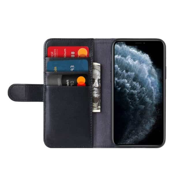 „Crong Premium Booklet Wallet“ – odinis dėklas, skirtas „iPhone 11 Pro“ (juodas)