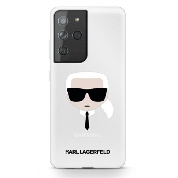 Karl Lagerfeld Head – dėklas, skirtas Samsung Galaxy S21 Ultra (skaidrus)