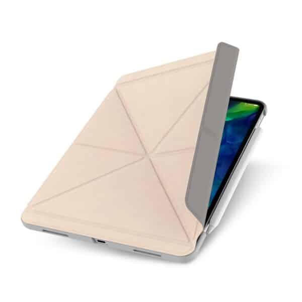 Moshi VersaCover – Origami sulankstomas dėklas ir stovas iPad Pro 11" (2020/2018) su Apple pieštuko laikikliu (Savanna Beige)