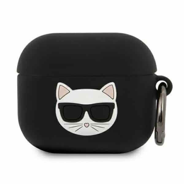 Karl Lagerfeld Choupette 3D – Apple Airpods 3 dėklas (juodas)