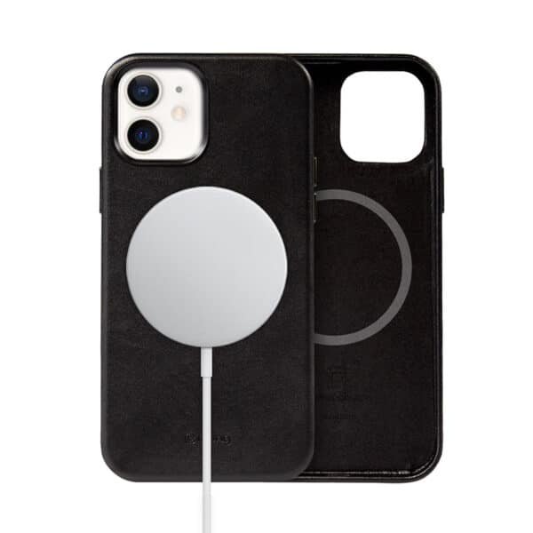 Crong Essential Cover Magnetic – odinis dėklas, skirtas iPhone 12 / iPhone 12 Pro MagSafe (juodas)