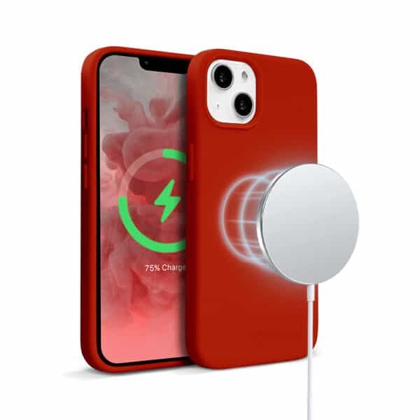 „Crong Color Cover“ magnetinis dėklas, skirtas „iPhone 13 mini“ (raudonas)