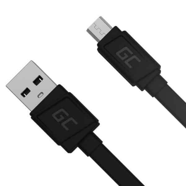 GCmatte Micro USB laidas Plokščias 25 cm su greito įkrovimo palaikymu