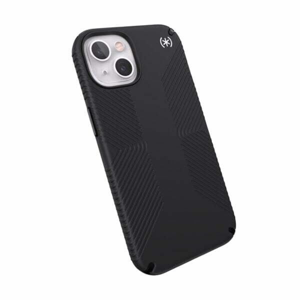 Speck Presidio2 Grip + MagSafe – iPhone 13 dėklas su MICROBAN danga (juodas)