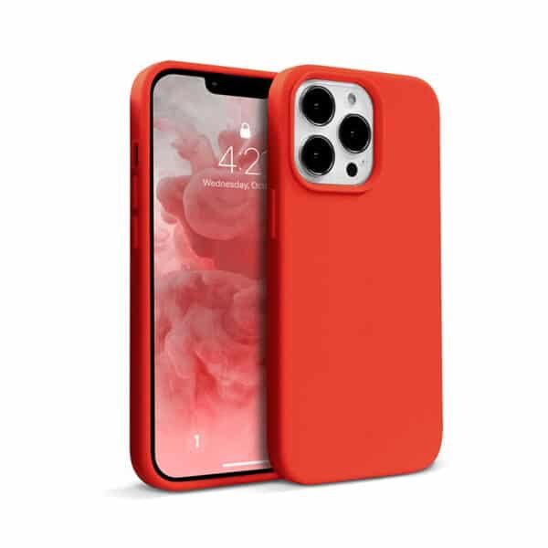 „Crong Color Cover“ skystas silikoninis dėklas, skirtas „iPhone 13 Pro Max“ (raudonas)