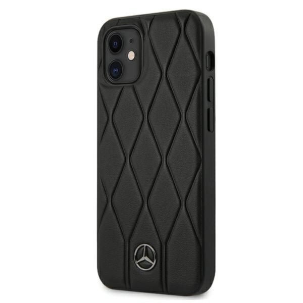 Mercedes Leather Wave Line – iPhone 12 mini dėklas (juodas)