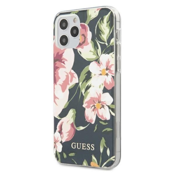 Guess Flower Case N3 – dėklas, skirtas iPhone 11 Pro Max (navy)