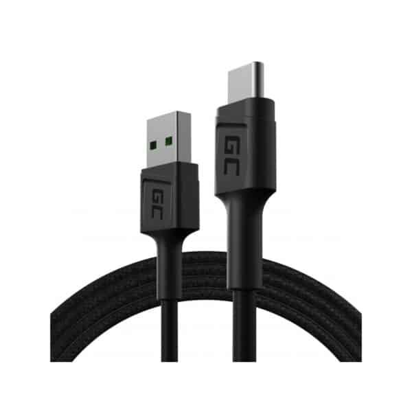 laidas Green Cell GC PowerStream USB-A – USB-C 120cm Ultra Charge, QC 3.0