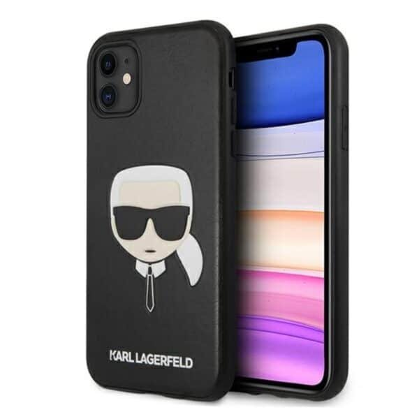 Karl Lagerfeld Silicone Ikonik Karl's Head – dėklas, skirtas iPhone 11 (juodas)