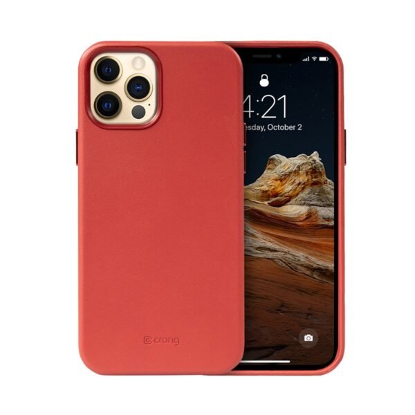 Crong Essential Cover – odinis dėklas, skirtas iPhone 12 Pro Max (raudonas)