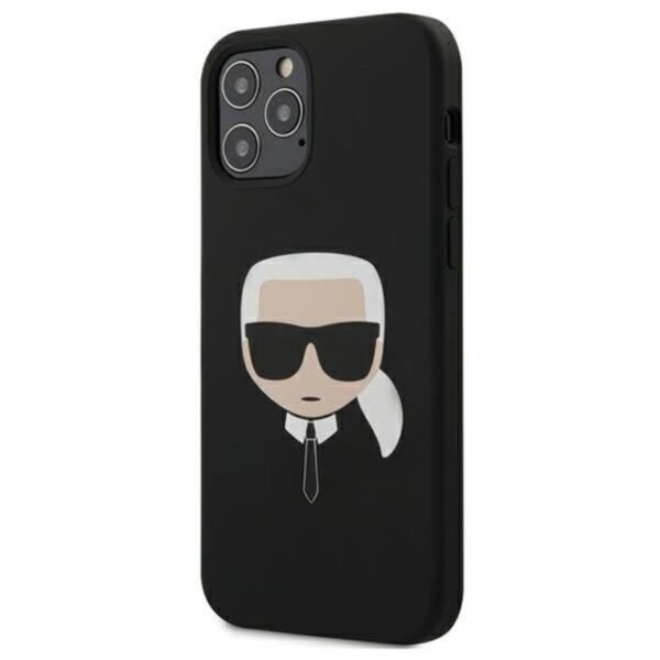 Karl Lagerfeld Silicone Ikonik Karl's Head - iPhone 12 / iPhone 12 Pro Case (juodas)