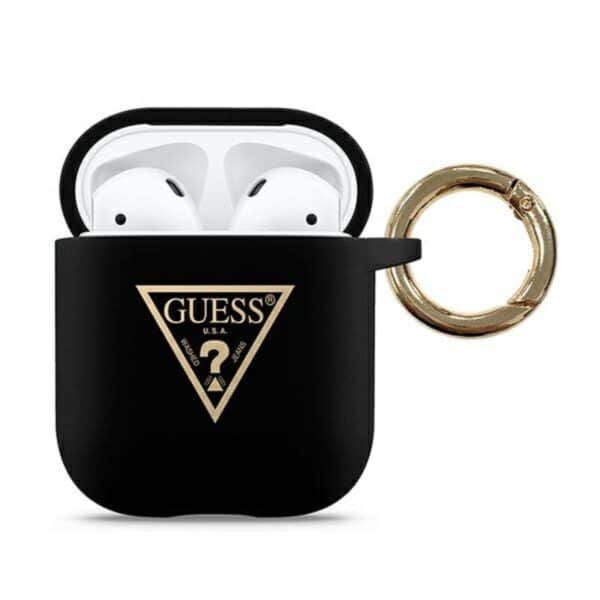 Guess Slilicone Triangle Logo – Airpods dėklas (juodas)