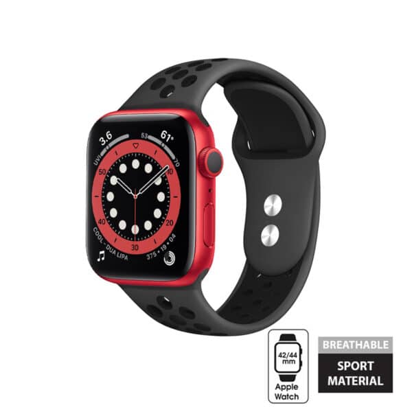 Crong Duo Sport – apyrankė, skirta Apple Watch 42/44/45 mm (pilka / juoda)