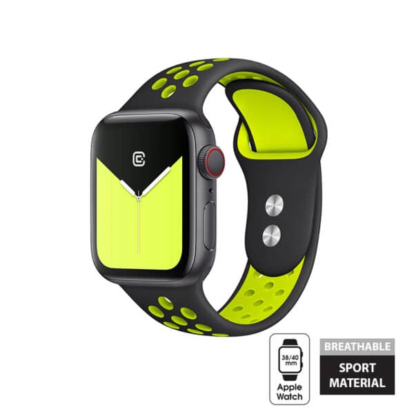 „Crong Duo Sport“ – apyrankė skirta „Apple Watch“ 38/40/41 mm (juoda / kalkinė)