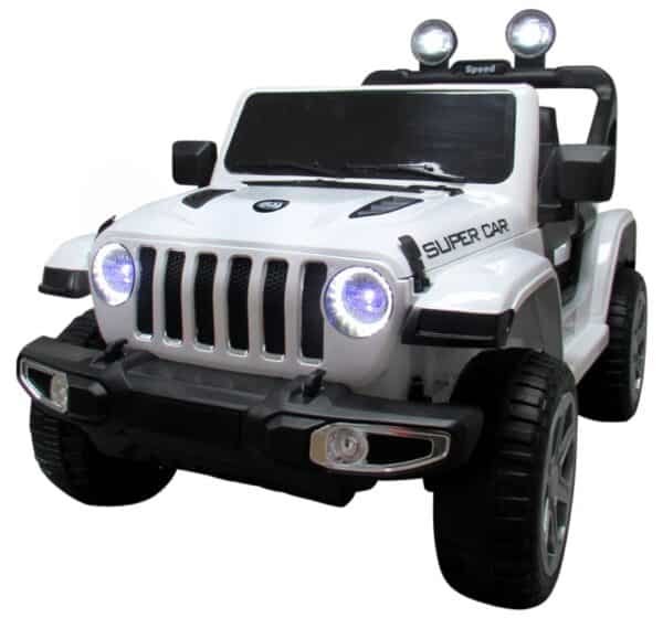 Dvivietis elektromobilis vaikams Jeep X4 4x4, baltas