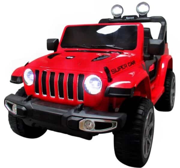 Dvivietis elektromobilis vaikams Jeep X4 4x4, raudonas