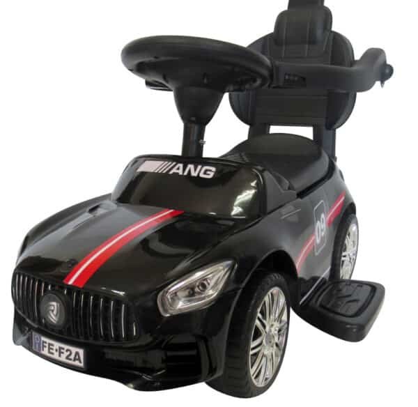 Paspiriamas vaikiškas automobilis Pusher J7, juodas
