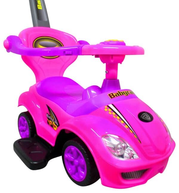 Paspiriamas vaikiškas automobilis J9 R-sport su muzika, rožinės spalvos