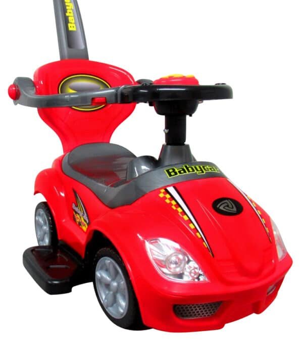 Paspiriamas vaikiškas automobilis J9 R-sport su muzika, raudonos spalvos