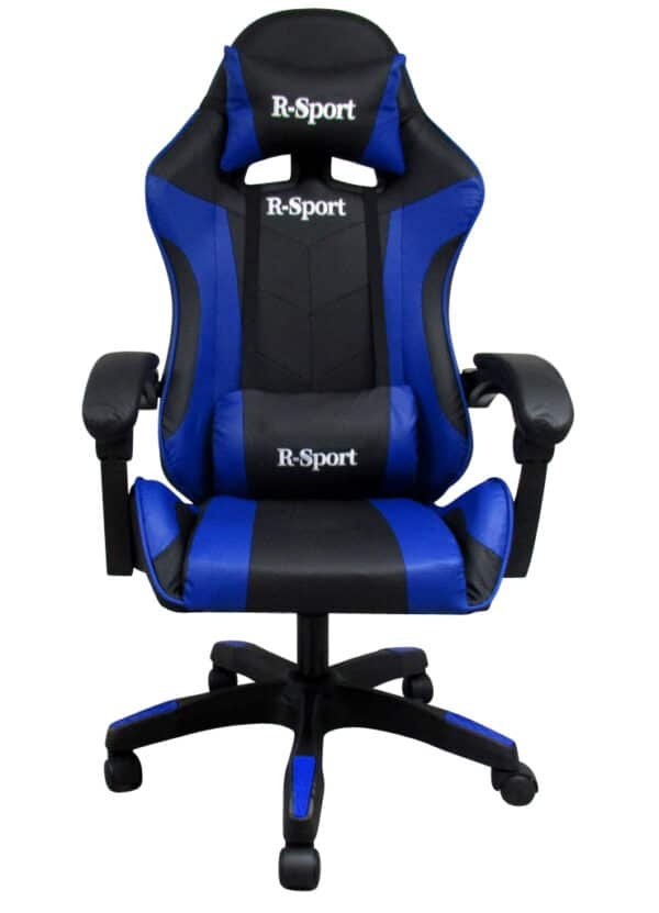 Žaidimų kėdė su masažo funkcija K3 R-Sport, mėlyna/juoda