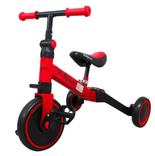 Balansinis dviratis P8 su daugiafunkciniais pedalais, raudonas