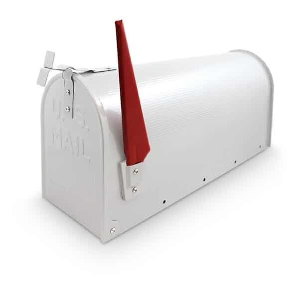 JAV stiliaus pašto dėžutė, baltos spalvos