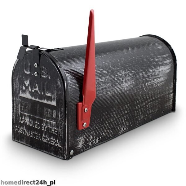 JAV stiliaus pašto dėžutė, juodos spalvos