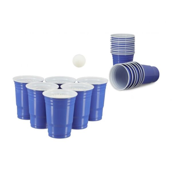 Žaidimas "Beer Pong", mėlynos baltos spalvos