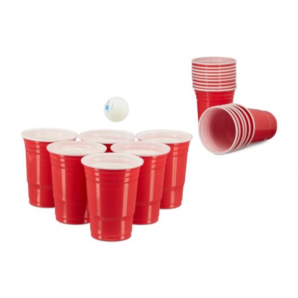 Žaidimas "Beer Pong", raudonos baltos spalvos