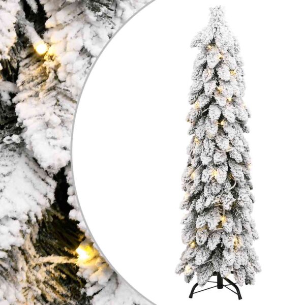 Dirbtinė apšviesta Kalėdų eglutė su 80 LED ir sniegu, 150cm